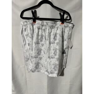 Reebok Men's Basketball Workout Shorts Stark White Men's Size 3XL 7 Inch Inseam